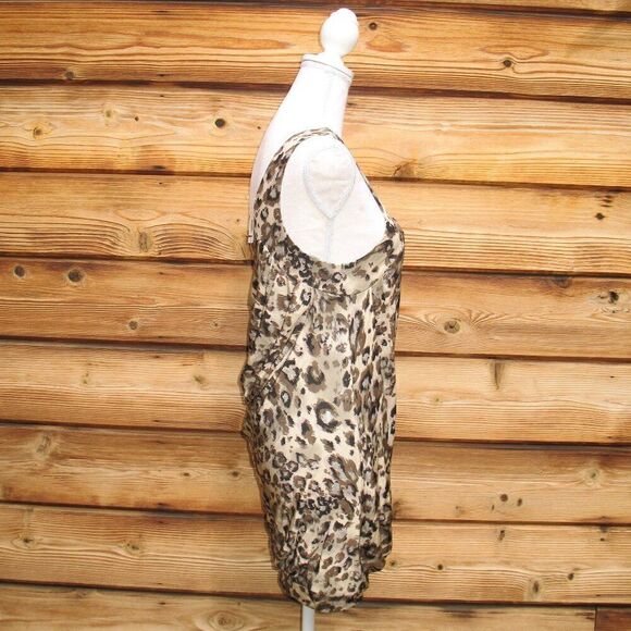 NWT Alexia Admor One Shoulder Gold Leopard Mini Dress - Picture 6 of 12